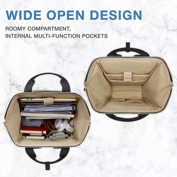 multipurpose  Backpack for Women, School Travel Fits 15.6 Inch laptop Black - Picture 14 of 16